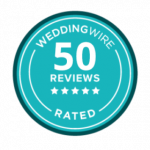 WeddingWire rated 50 reviews for wedding photography.